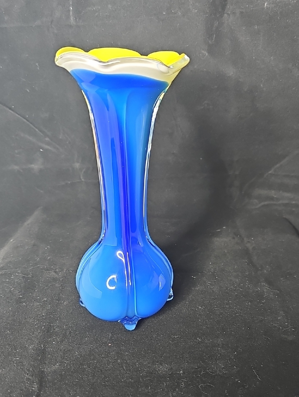Mid Century Jack-in-the-Pulpit Blue and Yellow